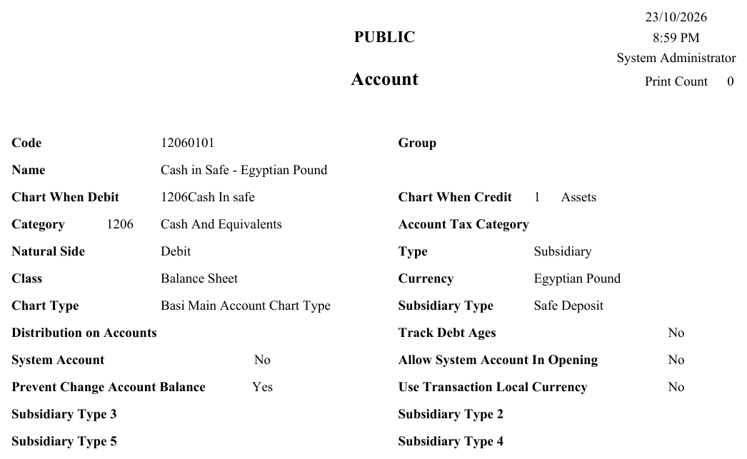 Account form (SYSF-ACC019)