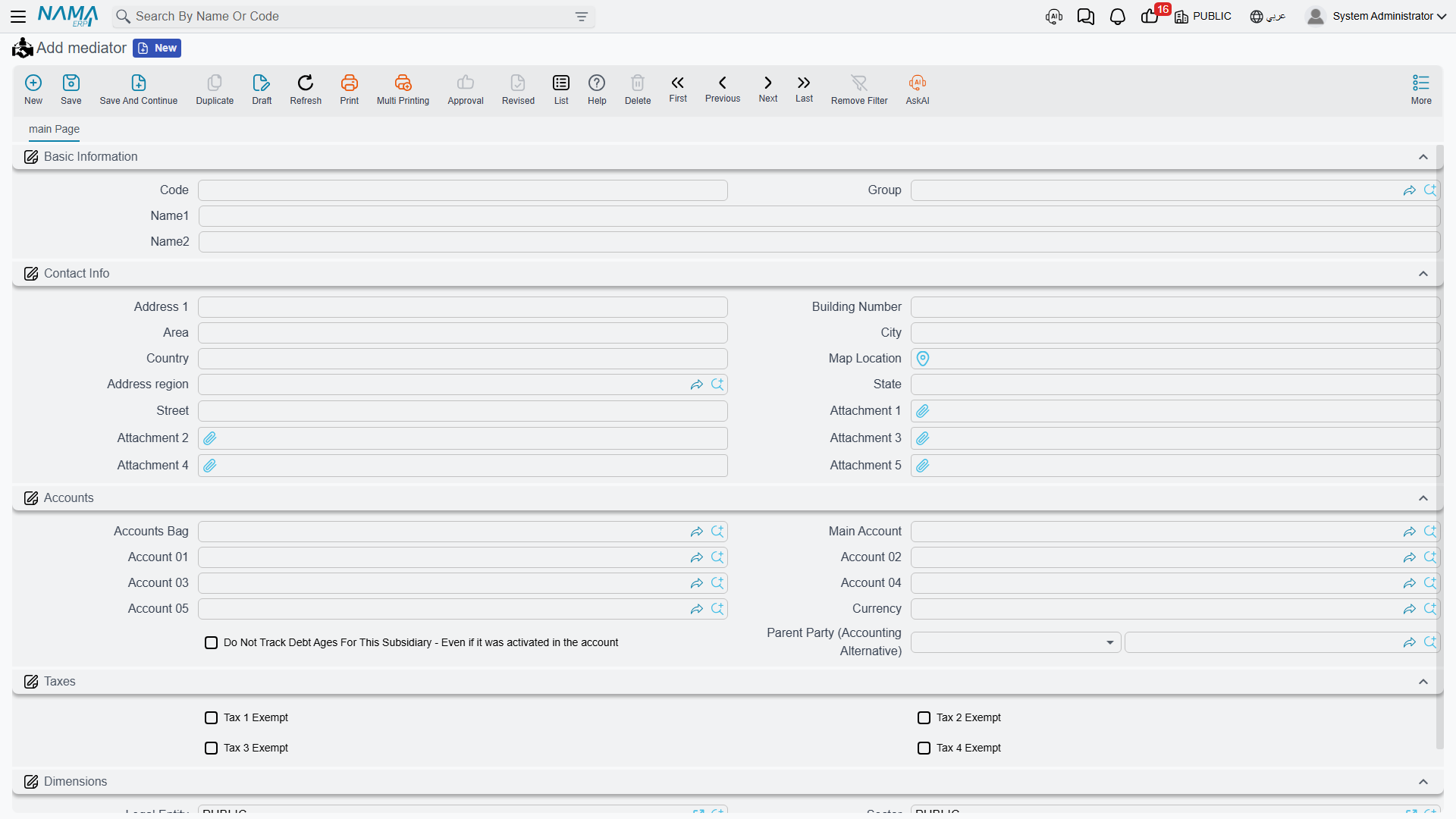 mediator screen