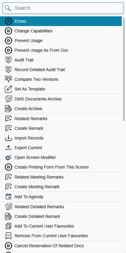 Set As Template on the More menu