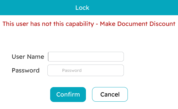 Supervisor authorization prompt