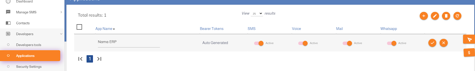 Bearer Token Screenshot