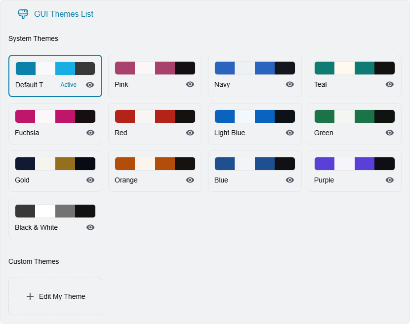 Theme cards in GUI Preferences