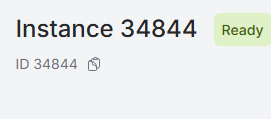 شاشة معرف الـ Instance
